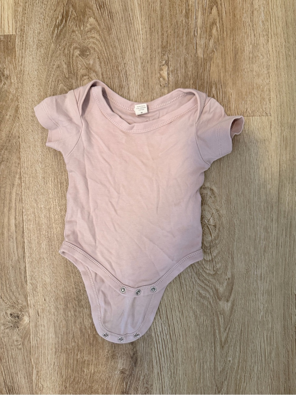 Colored Organics Soft Lilac Short-Sleeve Baby One-Piece